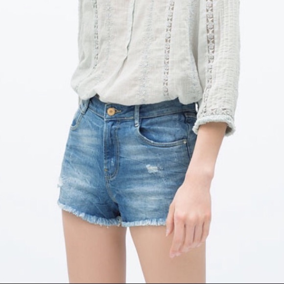 zara jeans shorts